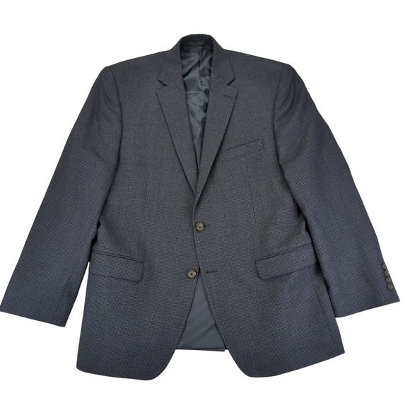 Lauren Ralph Lauren Men's Gray Houndstooth Wool Blend Sport Coat Blazer Size 42R
